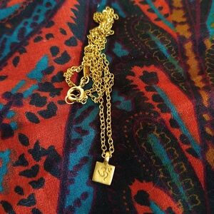 Like New 18KT Gold Plate Over Brass Satya Symbolic Dainty Necklace